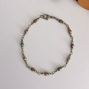 Boho Dainty Glass Bead Bracelet